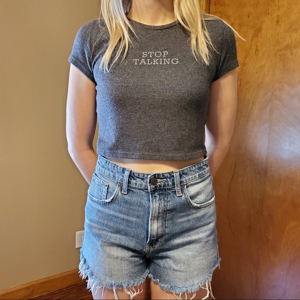 Stop Talking Crop Top
